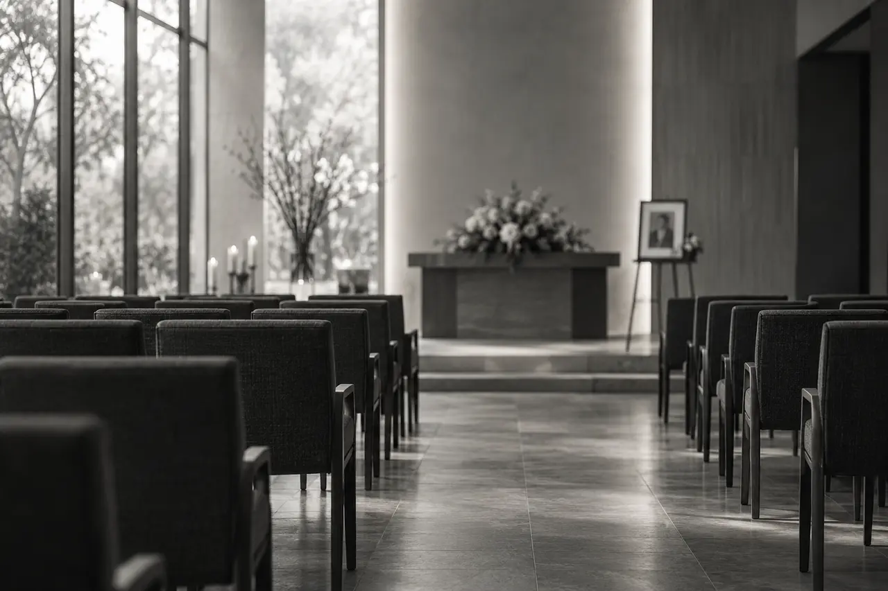 Illustrative photograph of an empty memorial chapel